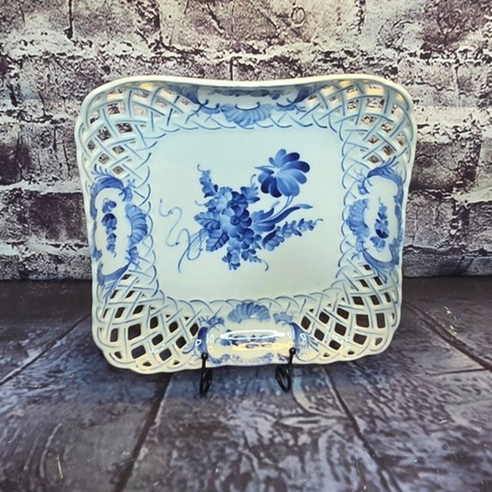 Vintage Royal Copenhagen Blaue Blume Schale 1523